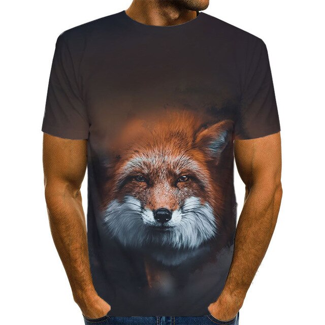 Snow Tiger T Shirt Men Animal Tshirt Sex Funny T Shirts Slim 3d Print T-shirt Hip Hop Tee Cool Mens Clothing New Summer Top