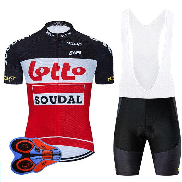 Pro Team LOTTO Cycling Clothing 9D Set MTB Uniform Belgium Bicycle Clothes Quick Dry Bike Jersey Mens Short Maillot Culotte