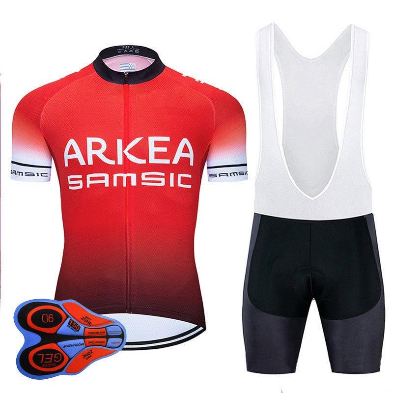 Pro Team ARKEA Cycling Jersey 9D Bib Set MTB France Bicycle Clothing Quick Dry Bike Clothes Wear Mens Short Maillot Culotte
