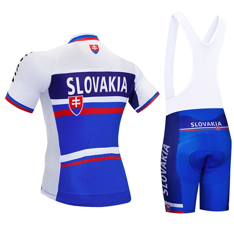 Team SLOVAKIA Cycling Clothing 9D Set MTB Jersey Bicycle Clothes Ropa Ciclismo Quick Dry Bike Wear Mens Short Maillot Culotte