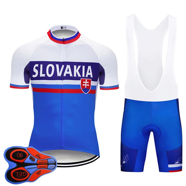 Team SLOVAKIA Cycling Clothing 9D Set MTB Jersey Bicycle Clothes Ropa Ciclismo Quick Dry Bike Wear Mens Short Maillot Culotte