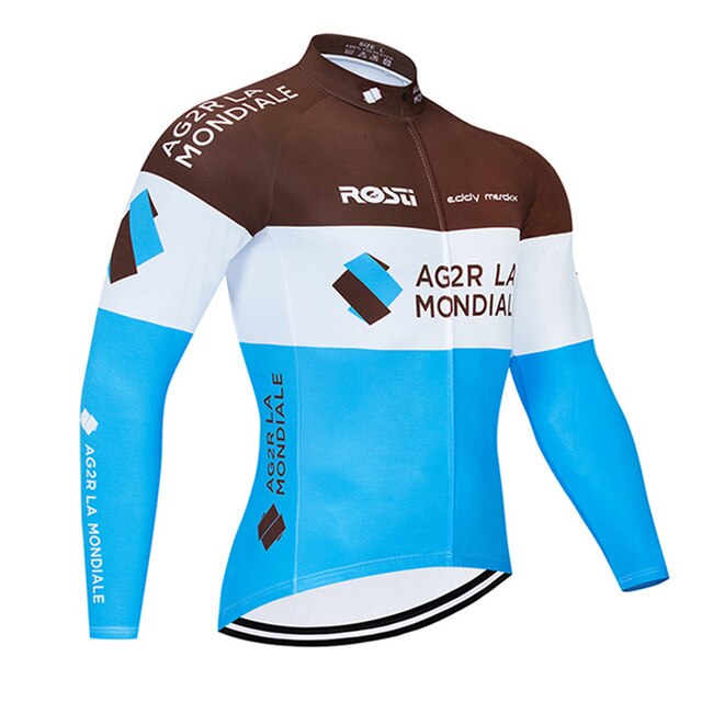 Pro Team Cycling Jersey 9D Set MTB Uniform France Bicycle Clothing Spring/Autumn Bike Clothes Mens Long Cycling Wear
