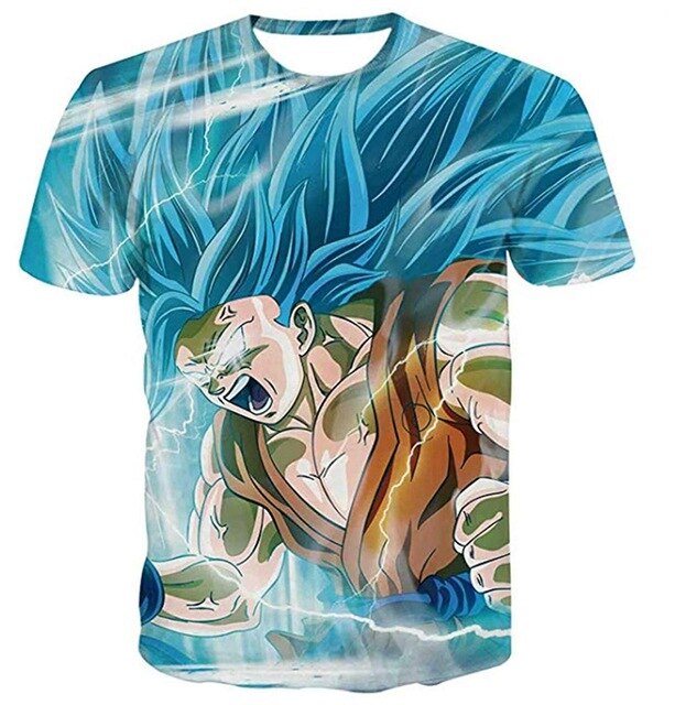 Son Goku Dragon Ball T-Shirt Men's Clothing T Shirt Fashion Streetwear Funny Kid Goku 3D Printed Tshirts Mans Tops Tees