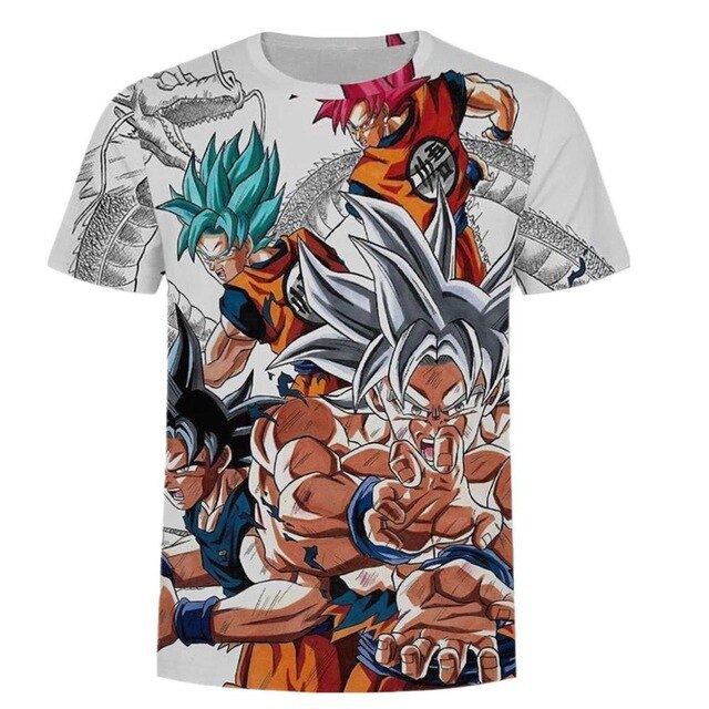 Son Goku Dragon Ball T-Shirt Men's Clothing T Shirt Fashion Streetwear Funny Kid Goku 3D Printed Tshirts Mans Tops Tees