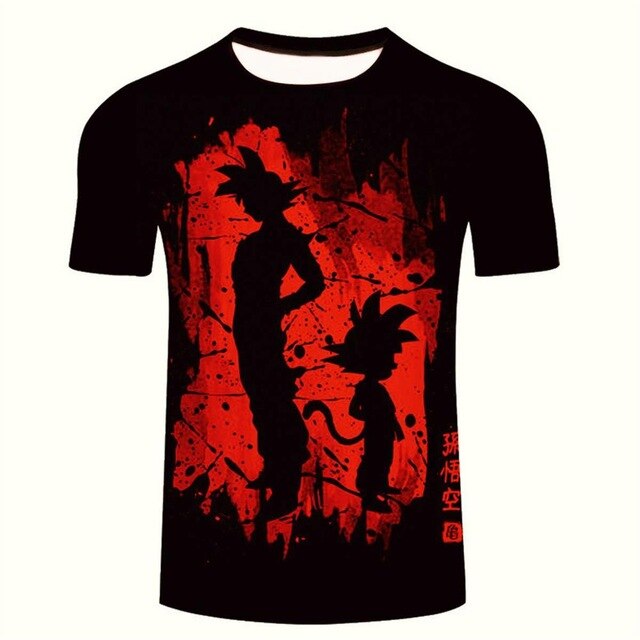 Son Goku Dragon Ball T-Shirt Men's Clothing T Shirt Fashion Streetwear Funny Kid Goku 3D Printed Tshirts Mans Tops Tees