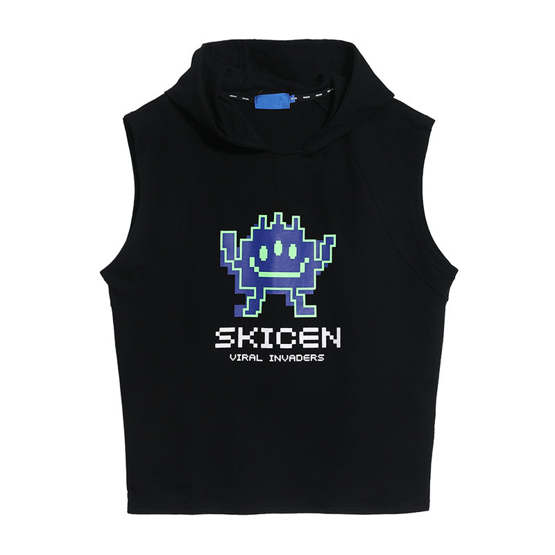 Summer Men Tank Top Casual Loose Sleeveless Hooded Tops Tees Shirts Sportswear Hoodie Mens Clothing