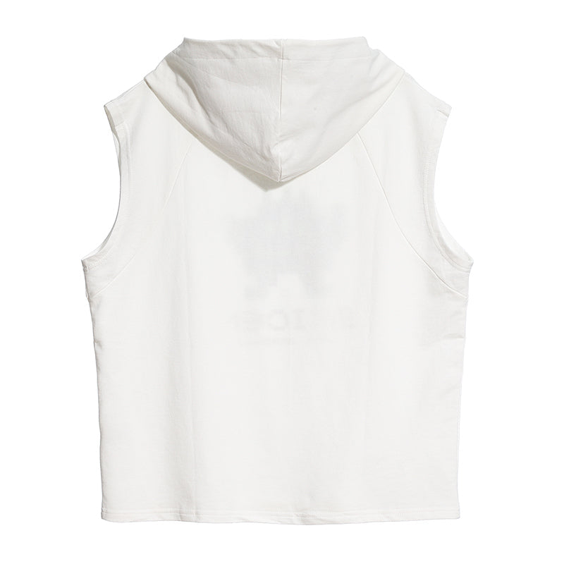 Summer Men Tank Top Casual Loose Sleeveless Hooded Tops Tees Shirts Sportswear Hoodie Mens Clothing