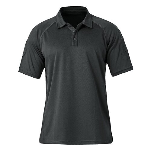 Summer Polo Shirts Men's Lightweight Botton Casual Golf Polos Breathable Military Tactical Polos Pullover Hike Clothing