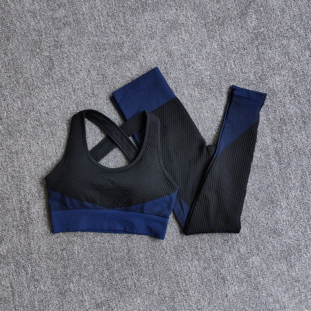 Women Fitness Sport Yoga Suit Seamless Women Yoga Sets Long Sleeve Clothing Female Sport Gym Suits Wear Running Clothes