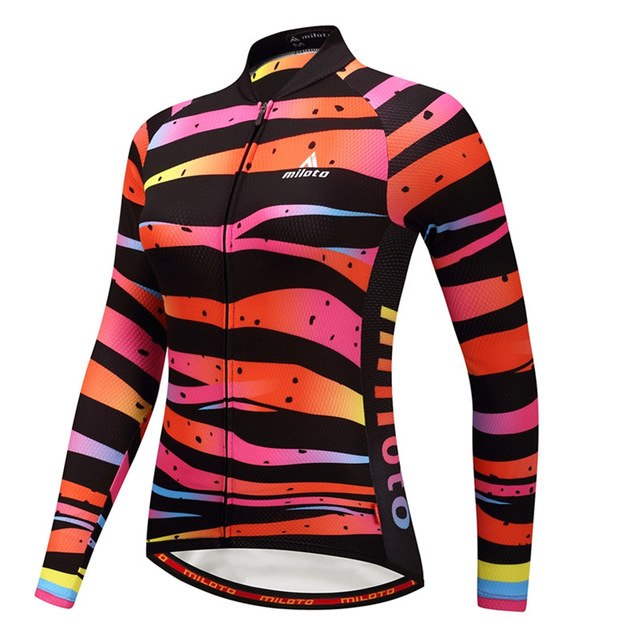 Women Long Sleeve Thermal Fleece Cycling Clothing