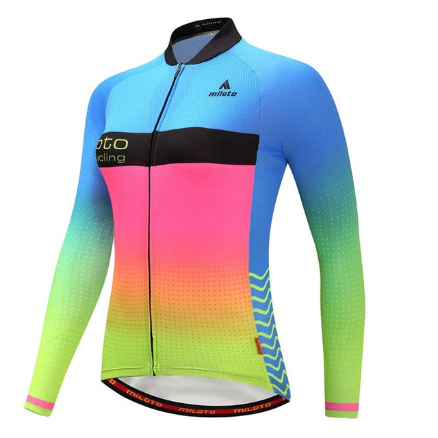 Women Long Sleeve Thermal Fleece Cycling Clothing