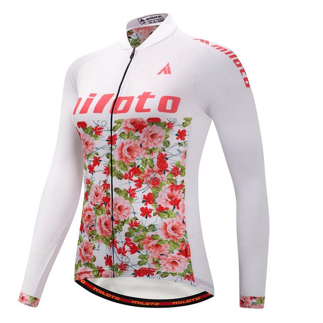 Women Long Sleeve Thermal Fleece Cycling Clothing