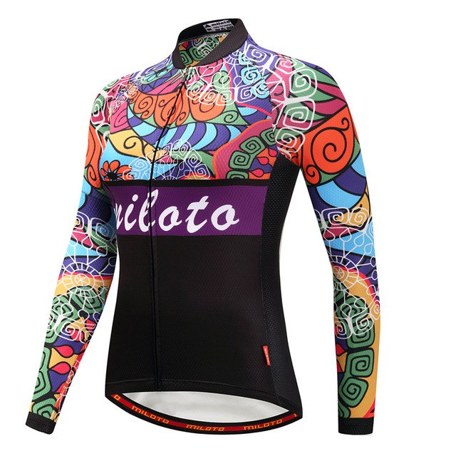 Women Long Sleeve Thermal Fleece Cycling Clothing
