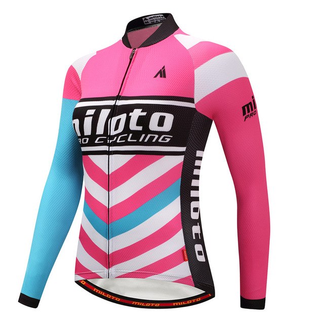 Women Long Sleeve Thermal Fleece Cycling Clothing