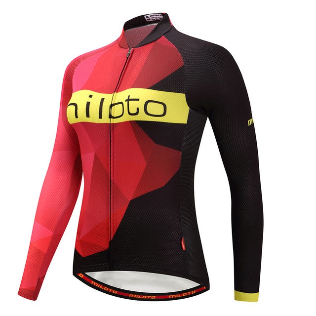 Women Long Sleeve Thermal Fleece Cycling Clothing