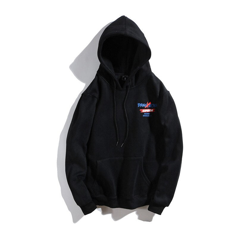 Funny Anime Shark Printed Hooded Sweatshirts Mens Streetwear Fleece Hoodies Autumn Casual Clothing