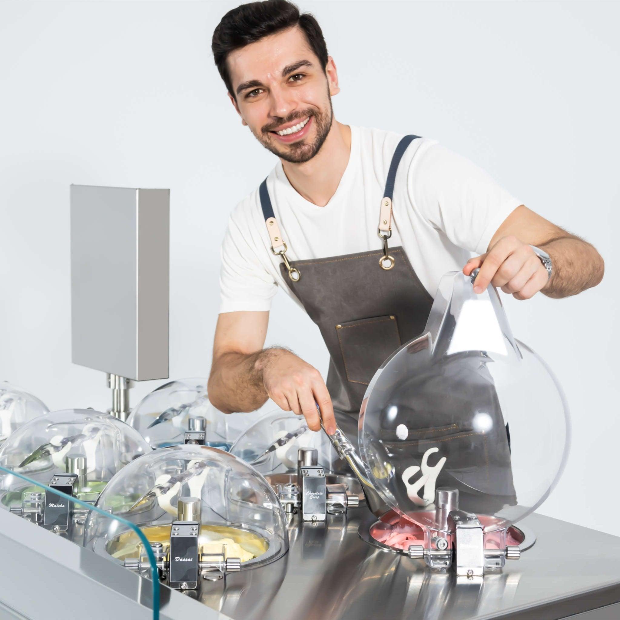 Commercial Gelato Ice Cream Maker, V6, Six Pots – Top Churn-1